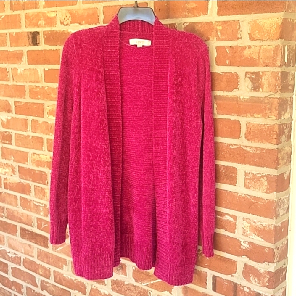 Loft Chenille Cardigan Sweater